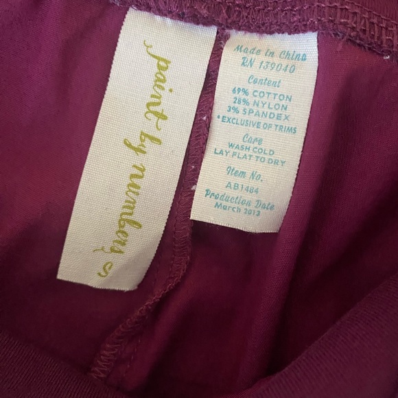 Matilda Jane Palazzo Pants Small Capris Cropped Elastic Waist Cranberry Red - Picture 2 of 6